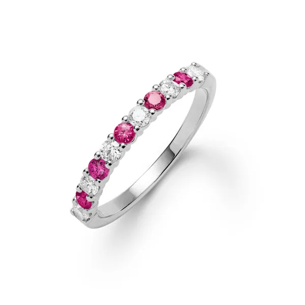 Personalized Rosecliff Birthstone Stackable Ring in 14k Gold sold by Haverhill