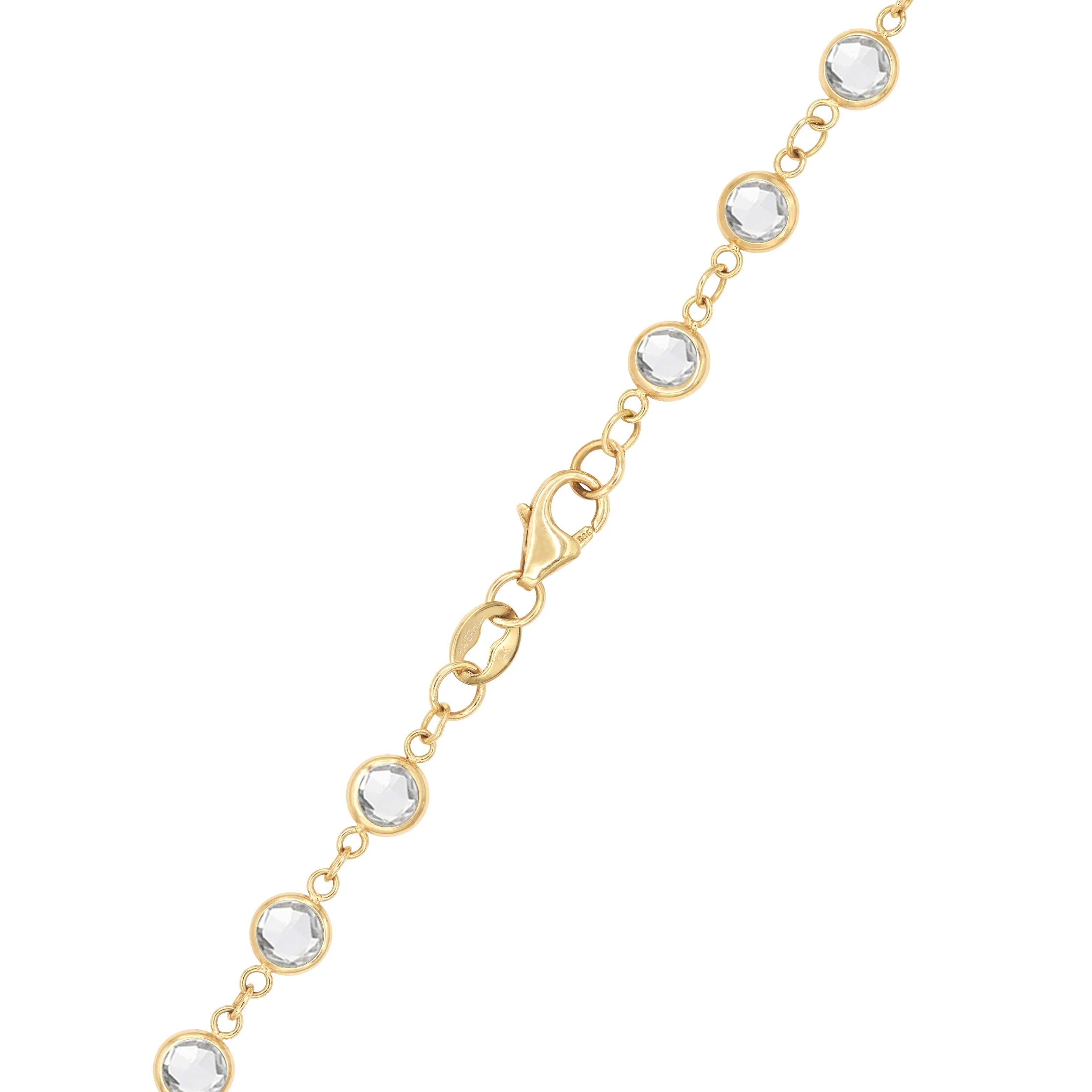 Personalized Newport Birthstone Long Necklace in 14k Gold sold by Haverhill product image thumbnail 4