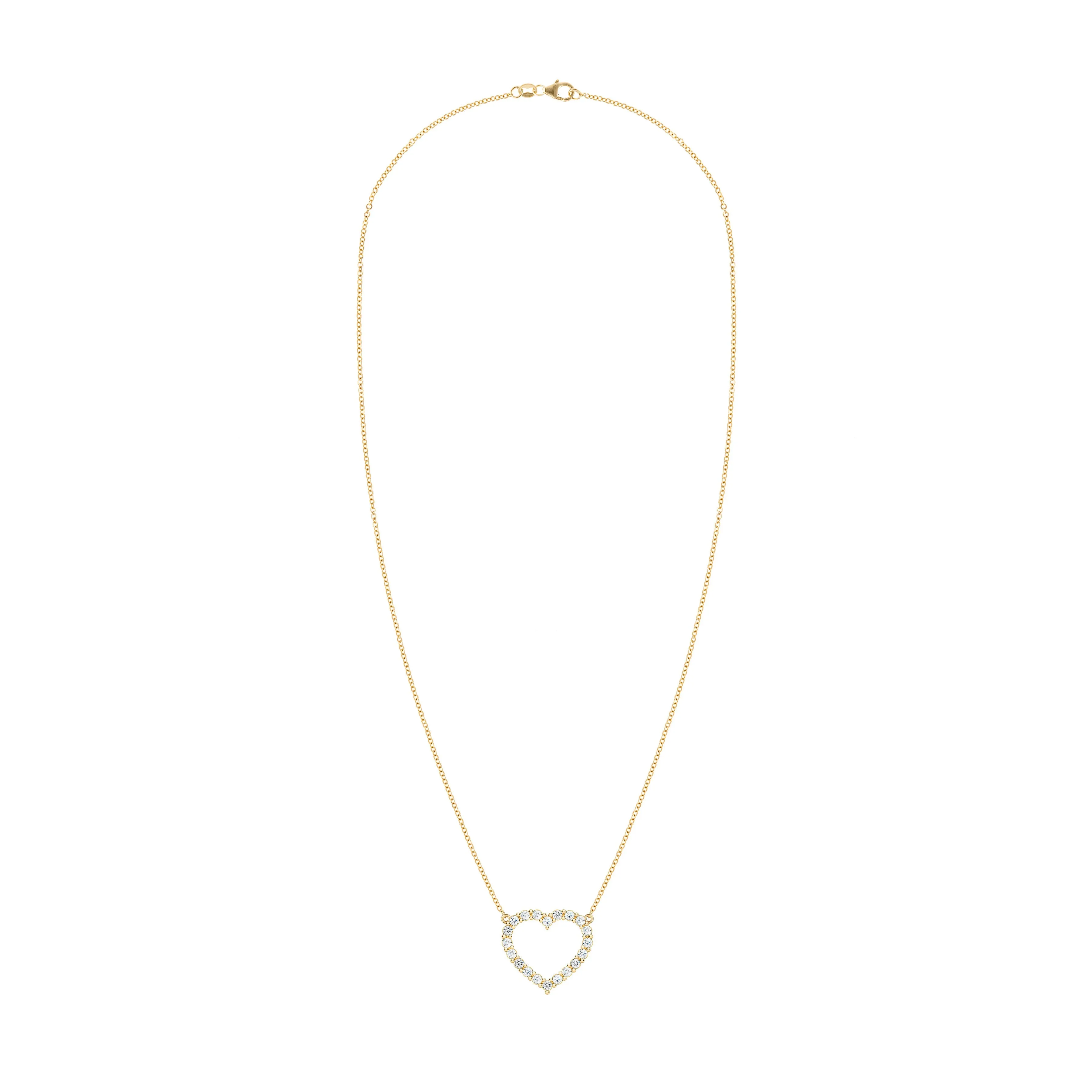 Personalized Rosecliff Heart Birthstone Necklace in 14k Gold sold by Haverhill product image thumbnail 4