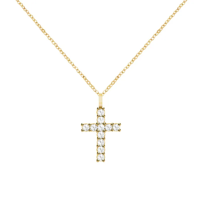 Personalized Rosecliff Cross Pendant in 14k Gold sold by Haverhill
