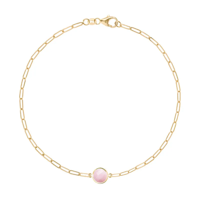 Personalized Grand 1 Birthstone Adelaide Mini Bracelet in 14k Gold sold by Haverhill