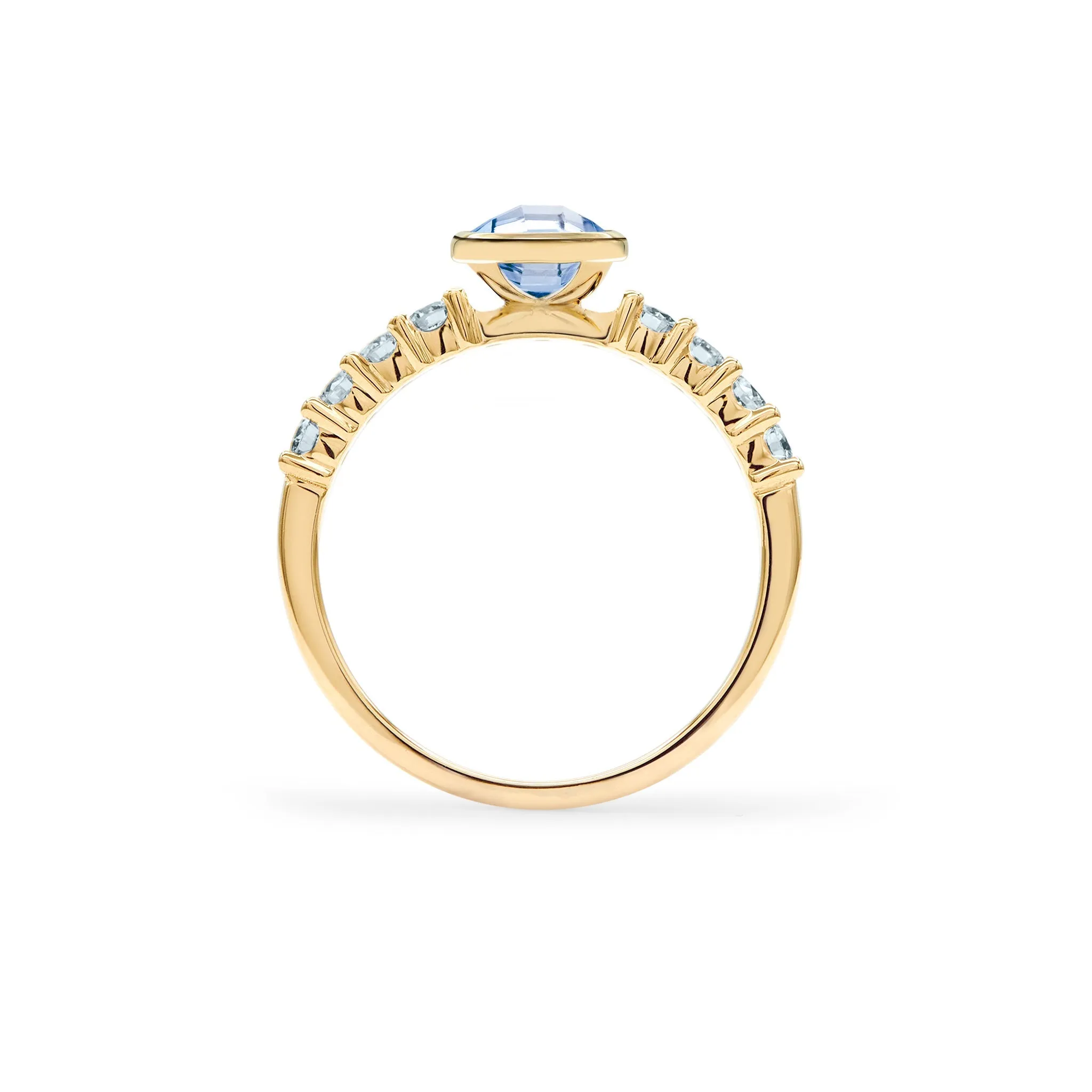 Rosecliff Grand Aquamarine Ring in 14k Gold (March) sold by Haverhill product image thumbnail 5