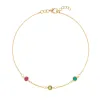 Personalized Classic 3 Birthstone Bracelet in 14k Gold sold by Haverhill