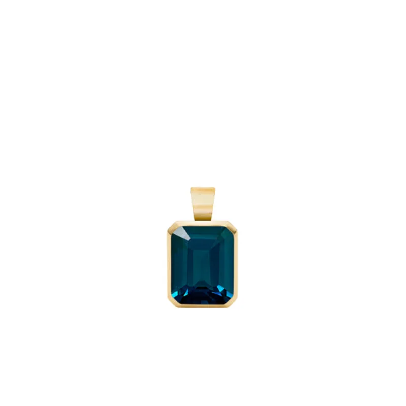 Warren Atlantic Blue Topaz Pendant in 14k Gold (December) sold by Haverhill
