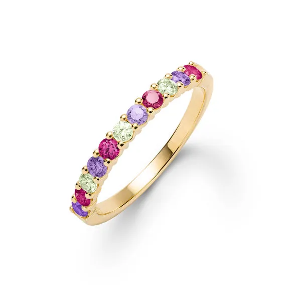 Personalized Rosecliff Birthstone Stackable Ring in 14k Gold sold by Haverhill