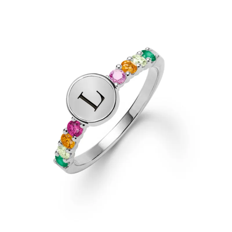 Personalized Rosecliff Letter Ring in 14k Gold sold by Haverhill