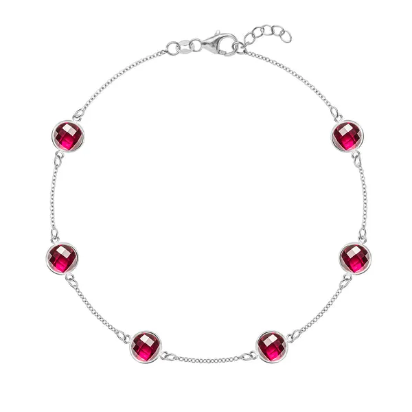 Personalized Grand 6 Birthstone Bracelet in 14k Gold sold by Haverhill