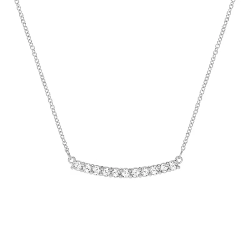 Personalized Rosecliff Bar Necklace in 14k Gold sold by Haverhill