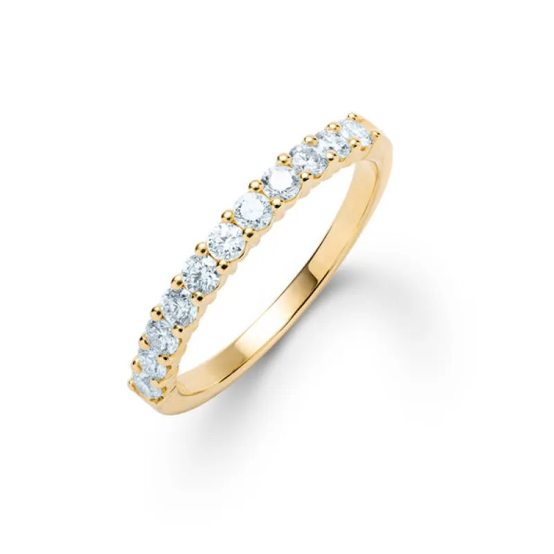 Personalized Rosecliff Birthstone Stackable Ring in 14k Gold made by Haverhill