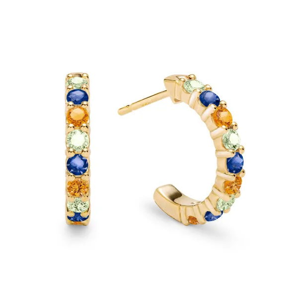 Personalized Rosecliff Birthstone Earrings in 14k Gold sold by Haverhill