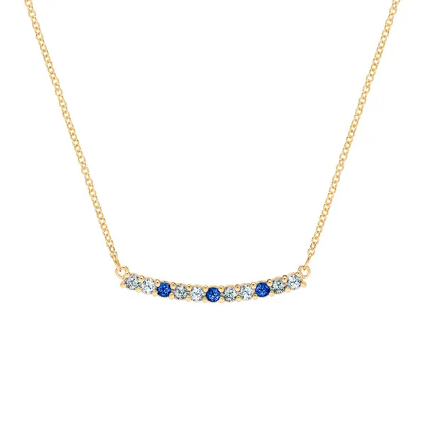 Personalized Rosecliff Bar Necklace in 14k Gold sold by Haverhill