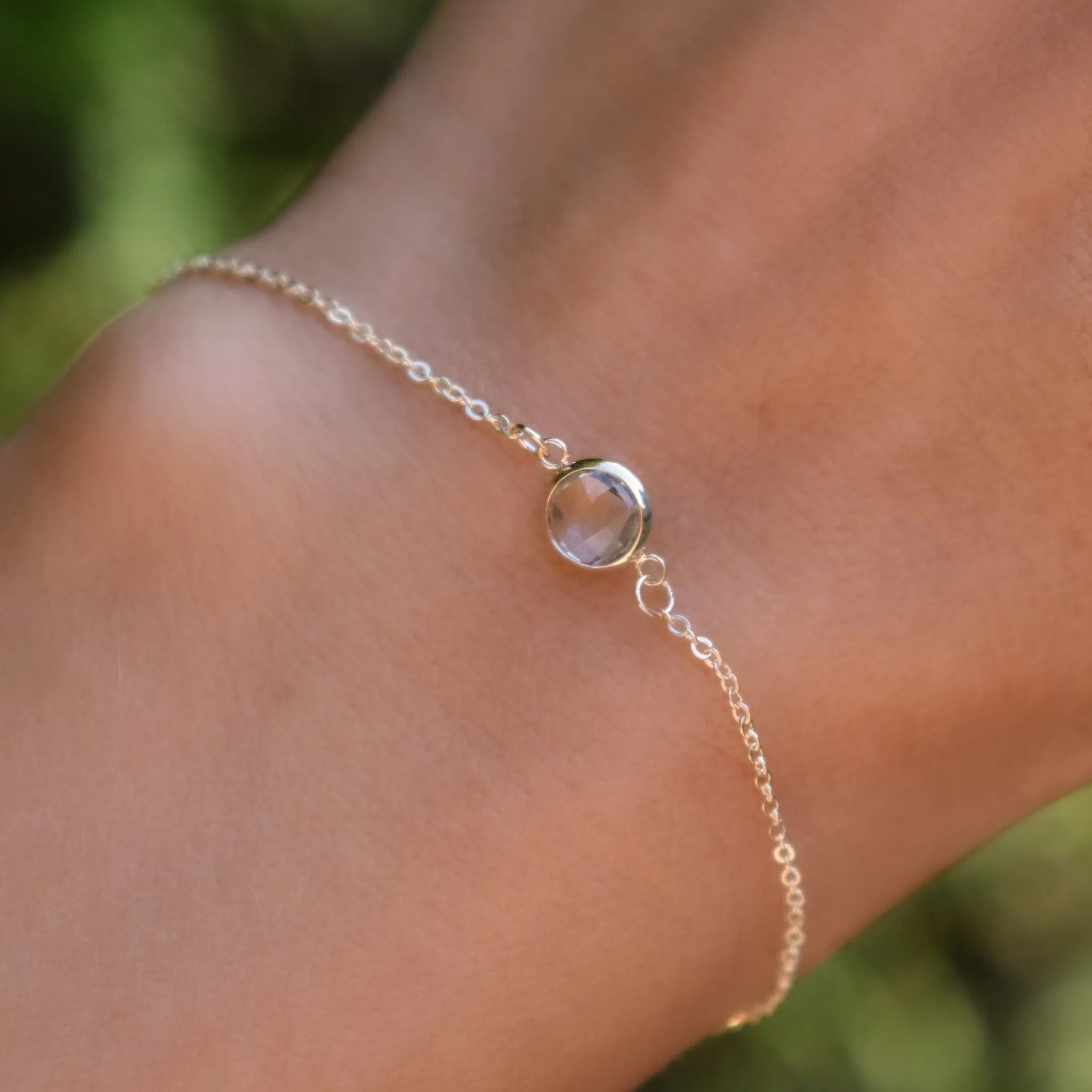 Personalized Grand 1 Birthstone Bracelet in 14k Gold sold by Haverhill product image thumbnail 3