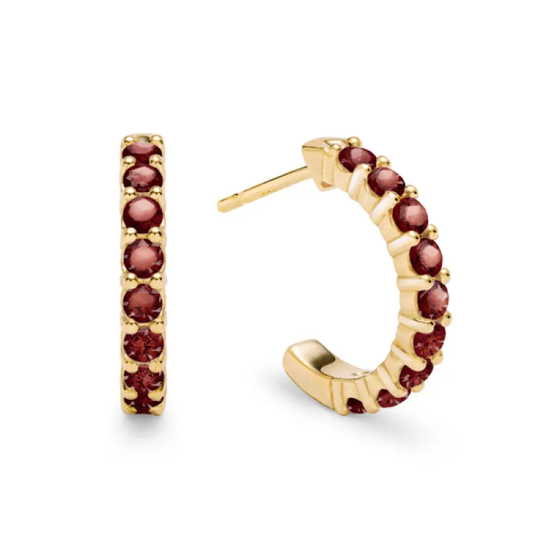 Personalized Rosecliff Birthstone Earrings in 14k Gold sold by Haverhill
