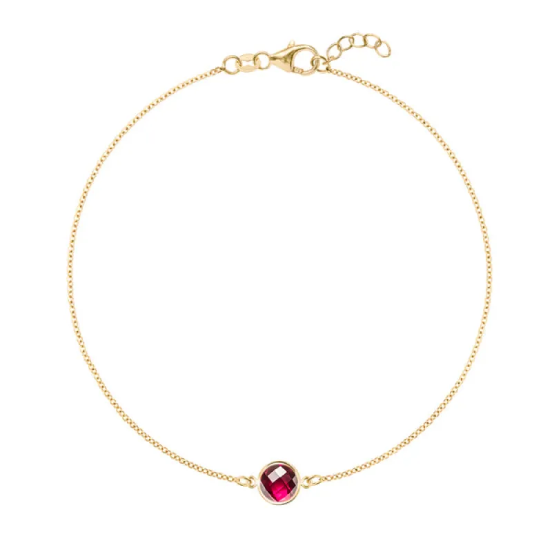 Personalized Grand 1 Birthstone Bracelet in 14k Gold sold by Haverhill