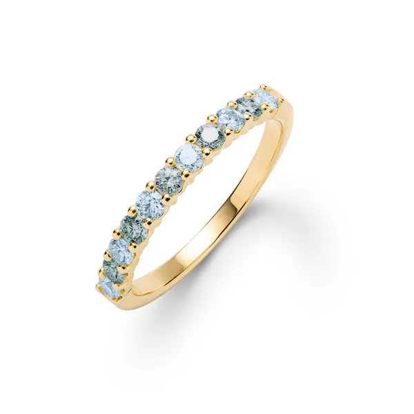 Personalized Rosecliff Birthstone Stackable Ring in 14k Gold sold by Haverhill