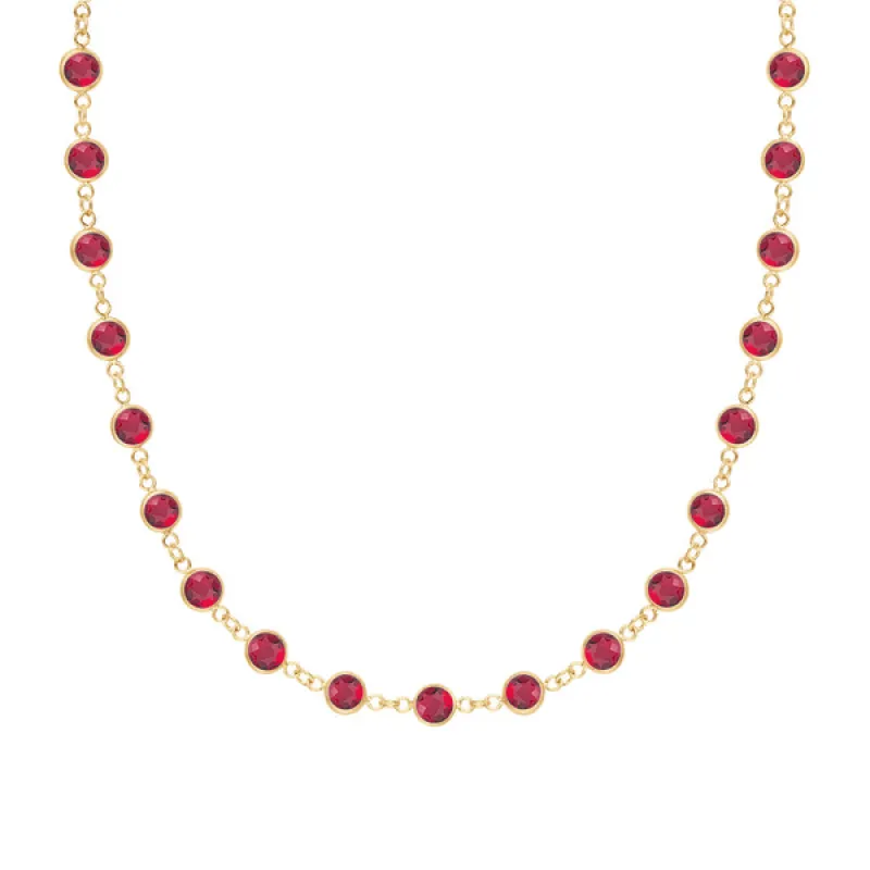 Personalized Newport Birthstone Necklace in 14k Gold sold by Haverhill