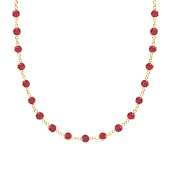 Personalized Newport Birthstone Necklace in 14k Gold sold by Haverhill