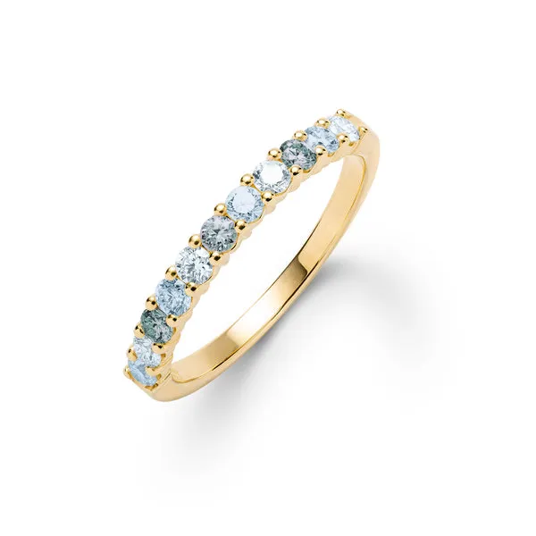 Personalized Rosecliff Birthstone Stackable Ring in 14k Gold sold by Haverhill