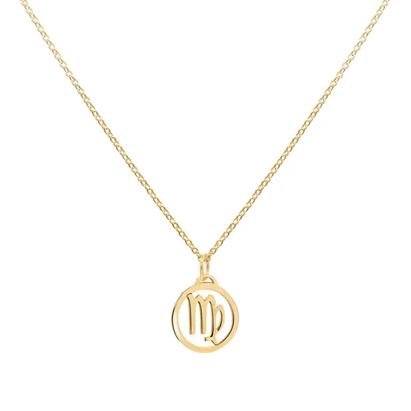 Personalized Zodiac Pendant in 14k Gold sold by Haverhill