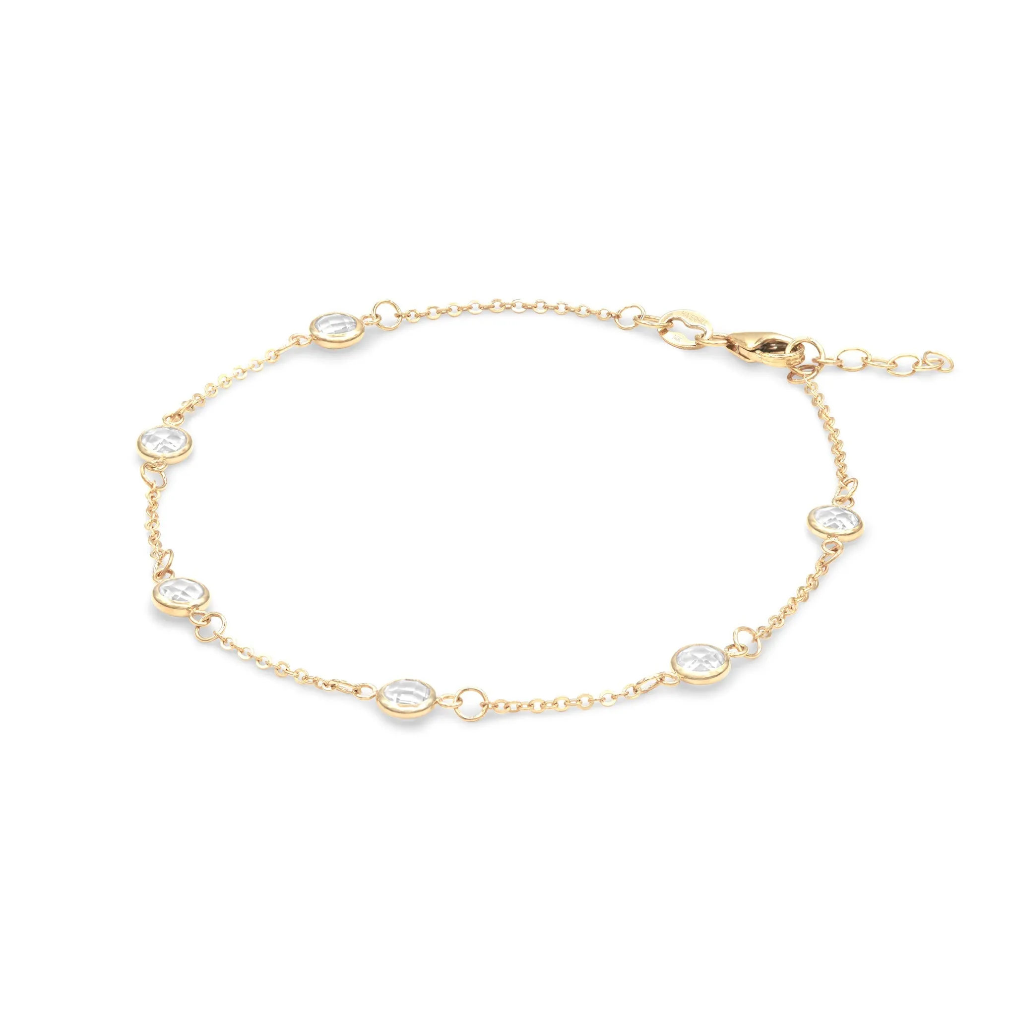 Personalized Classic 6 Birthstone Bracelet in 14k Gold sold by Haverhill product image thumbnail 4