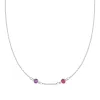 Personalized Classic 2 Birthstone Necklace in 14k Gold (Centered) sold by Haverhill