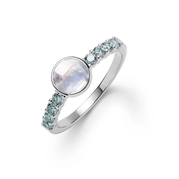 Rosecliff Grand Moonstone Ring in 14k Gold (June) sold by Haverhill