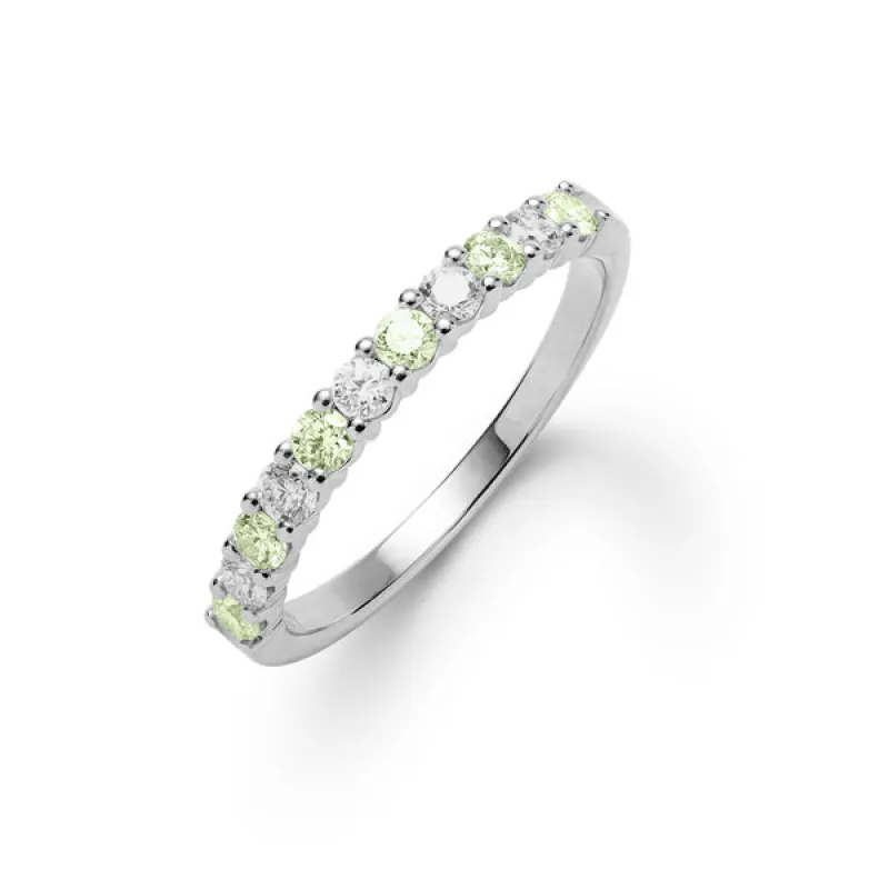 Personalized Rosecliff Birthstone Stackable Ring in 14k Gold sold by Haverhill
