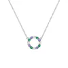 Personalized Rosecliff Small Circle Birthstone Necklace in 14k Gold sold by Haverhill