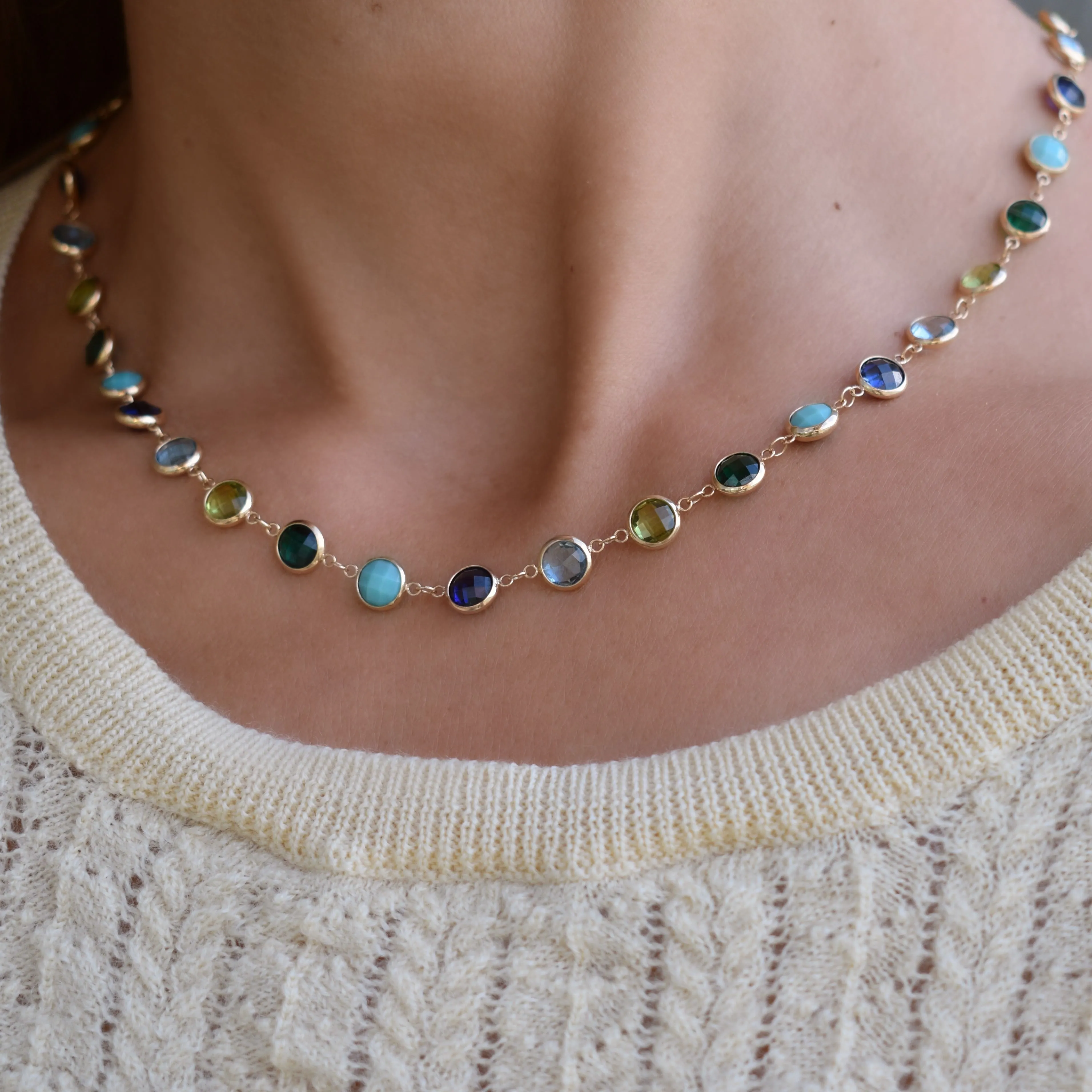 Personalized Newport Grand Necklace in 14k Gold sold by Haverhill product image thumbnail 3