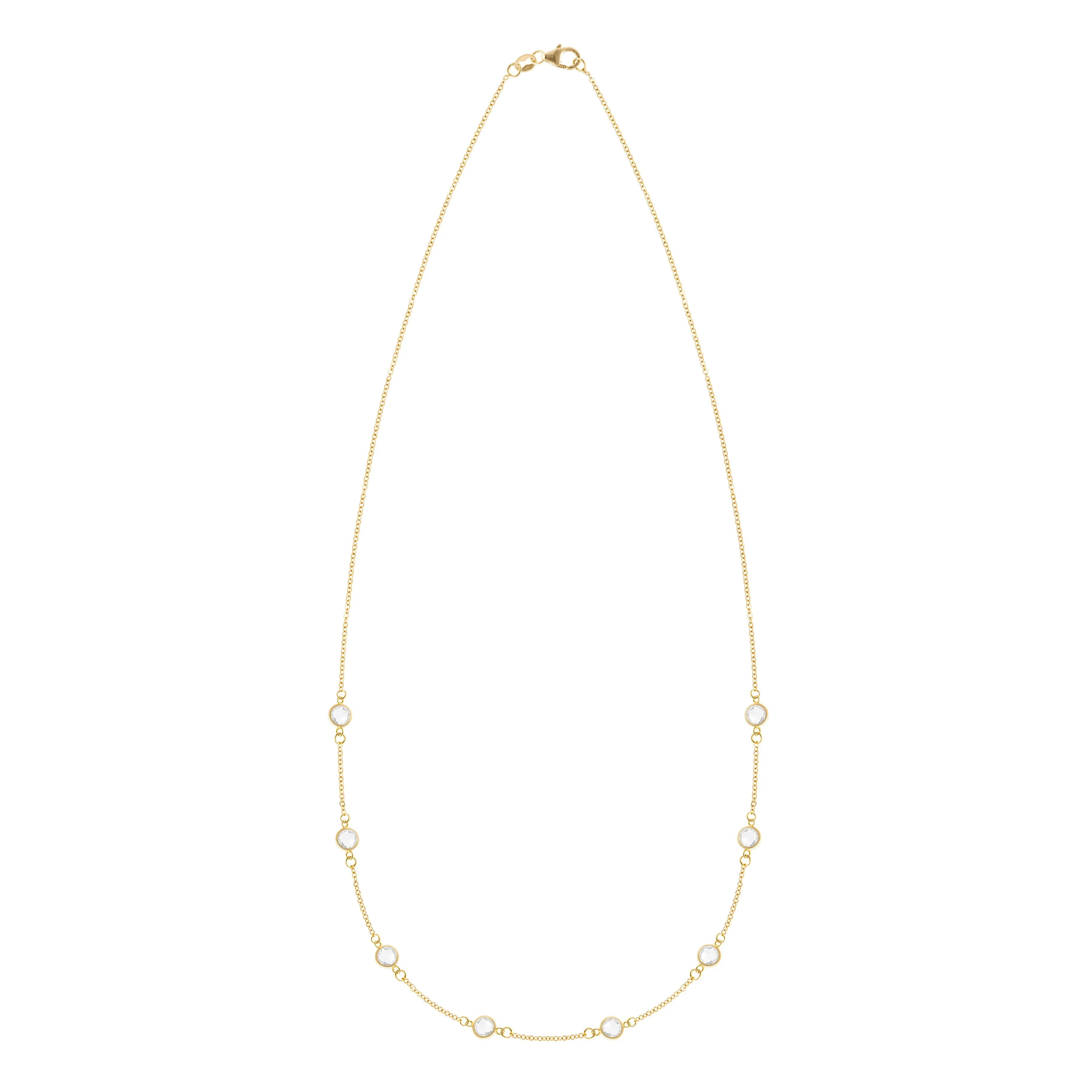 Personalized Classic 8 Birthstone Necklace in 14k Gold sold by Haverhill product image thumbnail 3