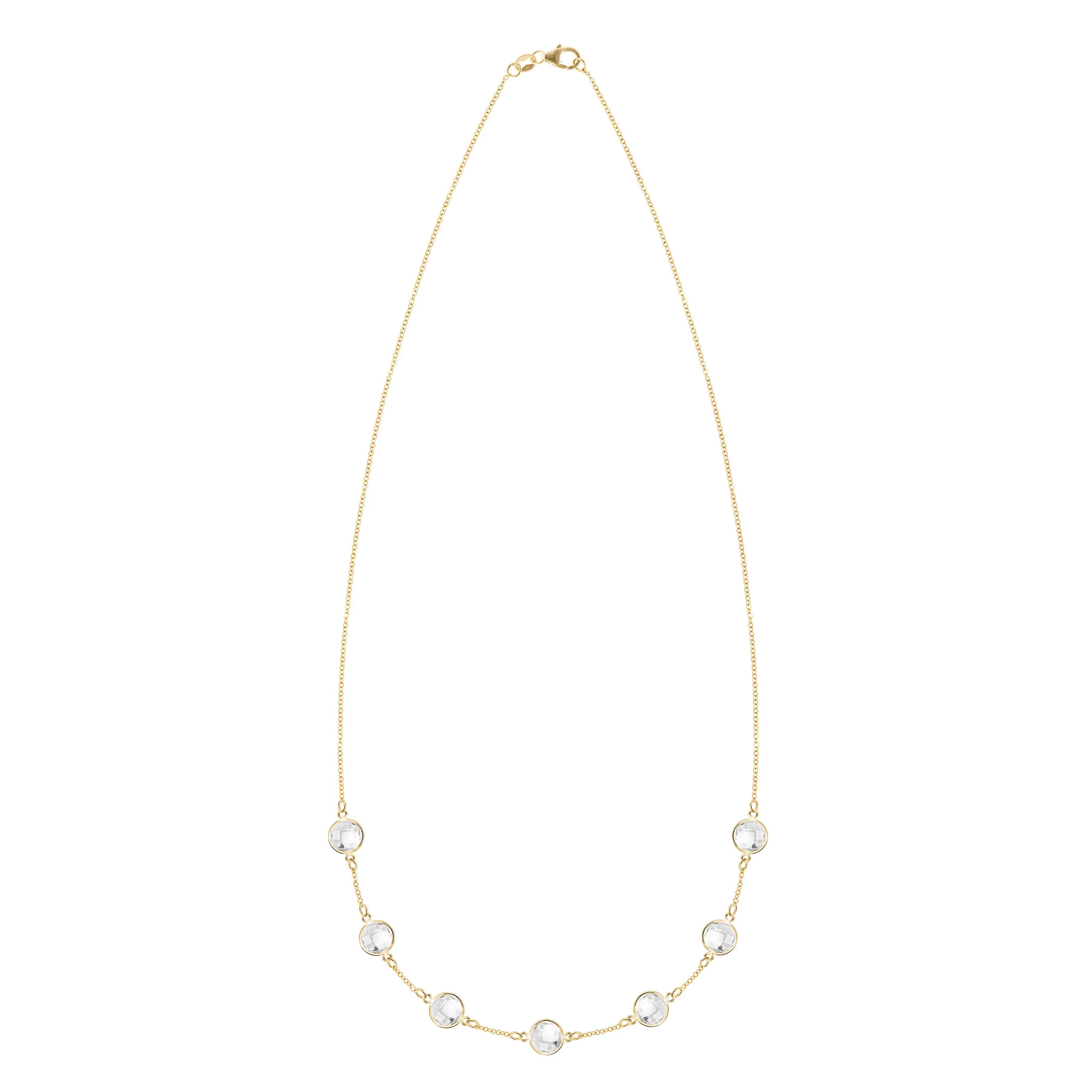 Personalized Grand 7 Birthstone Necklace in 14k Gold sold by Haverhill product image thumbnail 4