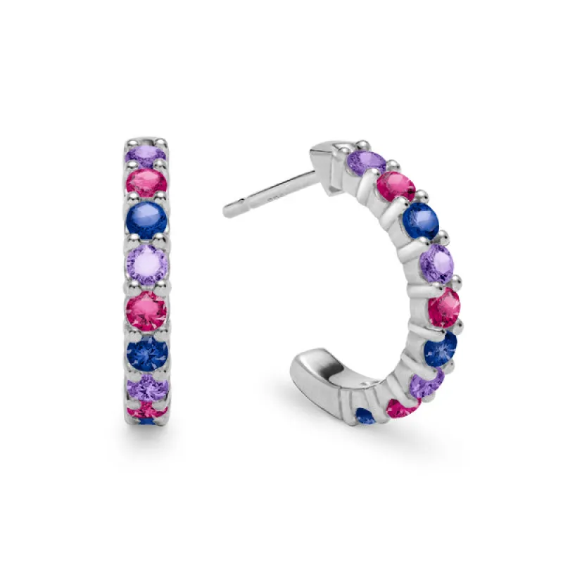Personalized Rosecliff Birthstone Earrings in 14k Gold sold by Haverhill