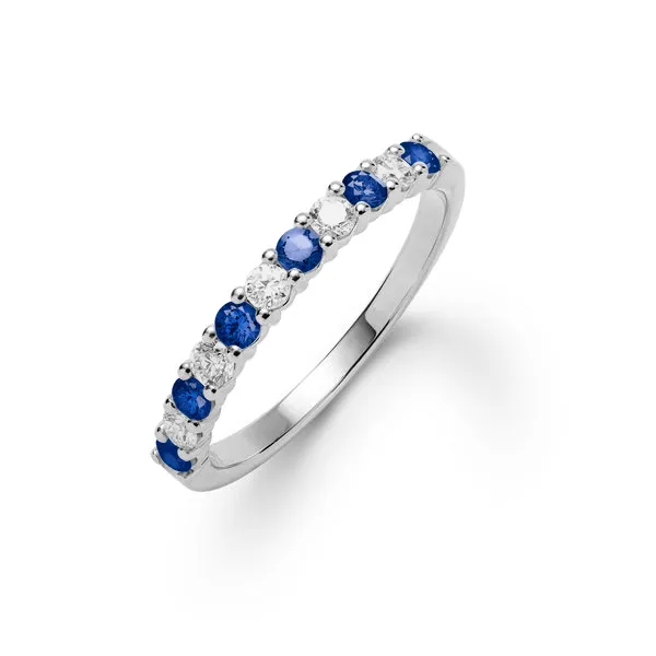 Personalized Rosecliff Birthstone Stackable Ring in 14k Gold sold by Haverhill