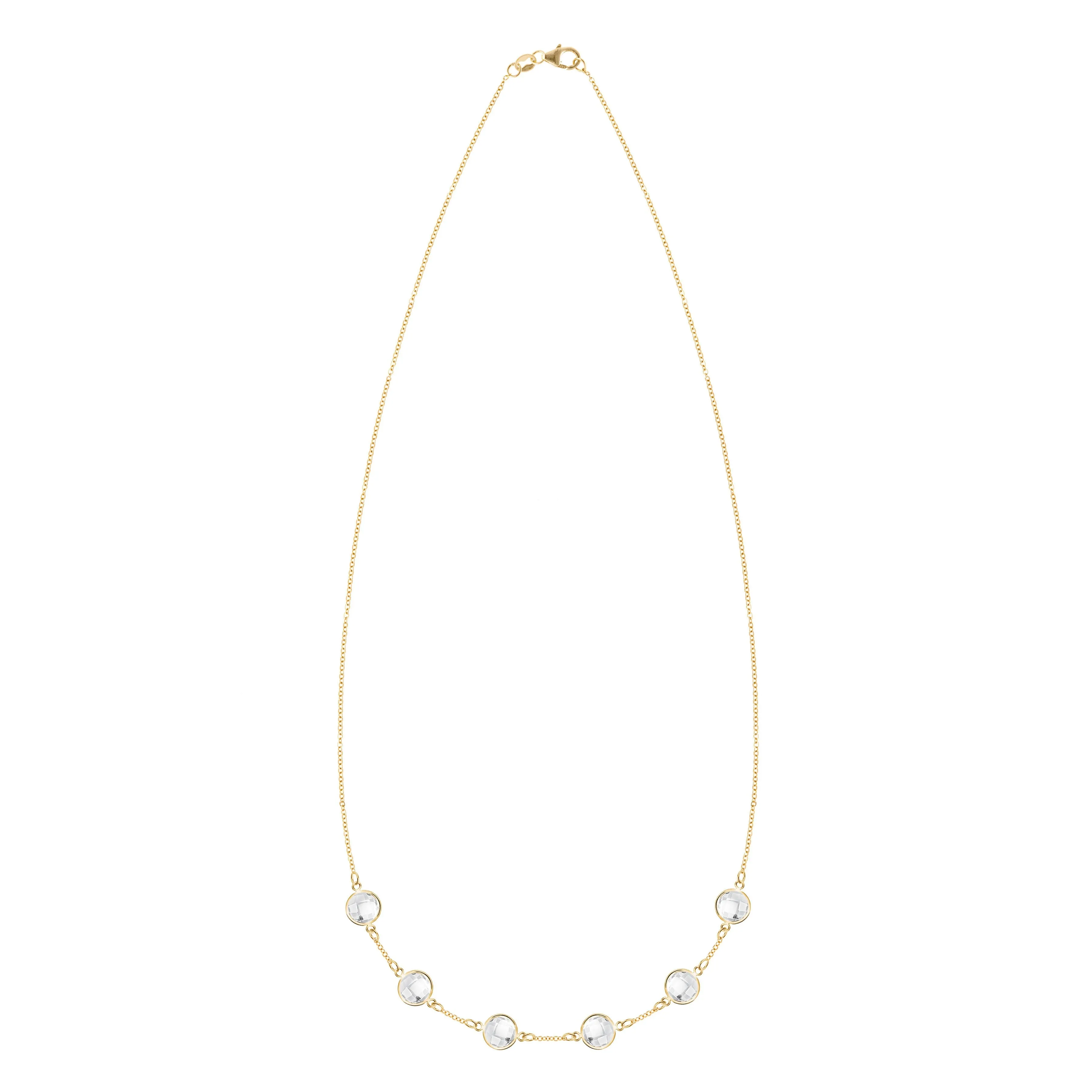 Personalized Grand 6 Birthstone Necklace in 14k Gold sold by Haverhill product image thumbnail 4