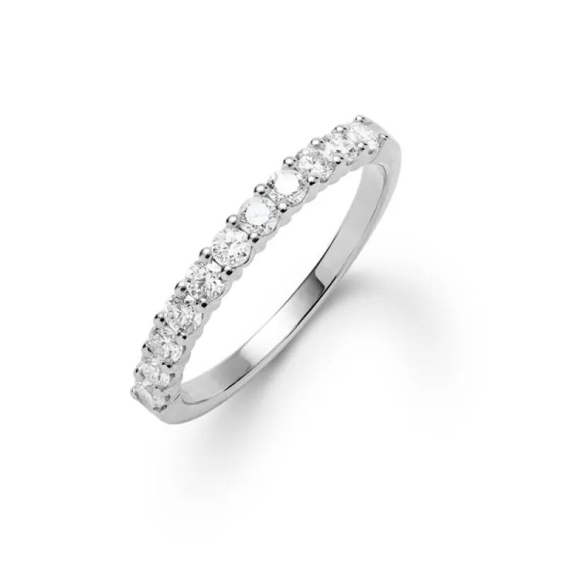 Personalized Rosecliff Birthstone Stackable Ring in 14k Gold sold by Haverhill
