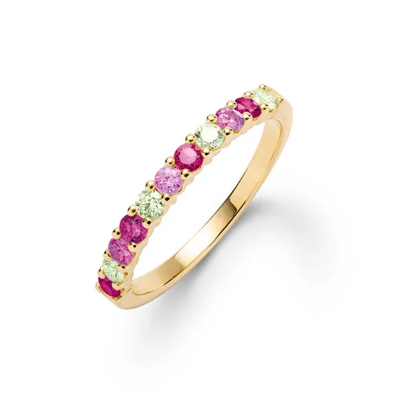 Personalized Rosecliff Birthstone Stackable Ring in 14k Gold sold by Haverhill