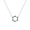 Personalized Rosecliff Small Circle Birthstone Necklace in 14k Gold sold by Haverhill
