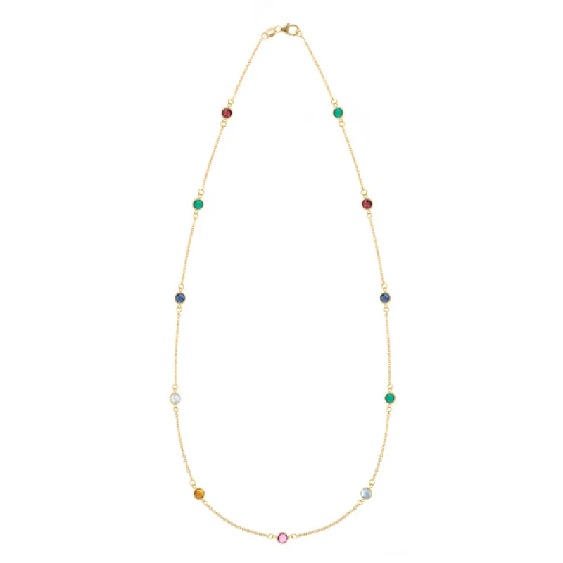 Personalized Bayberry 11 Birthstone Necklace in 14k Gold sold by Haverhill