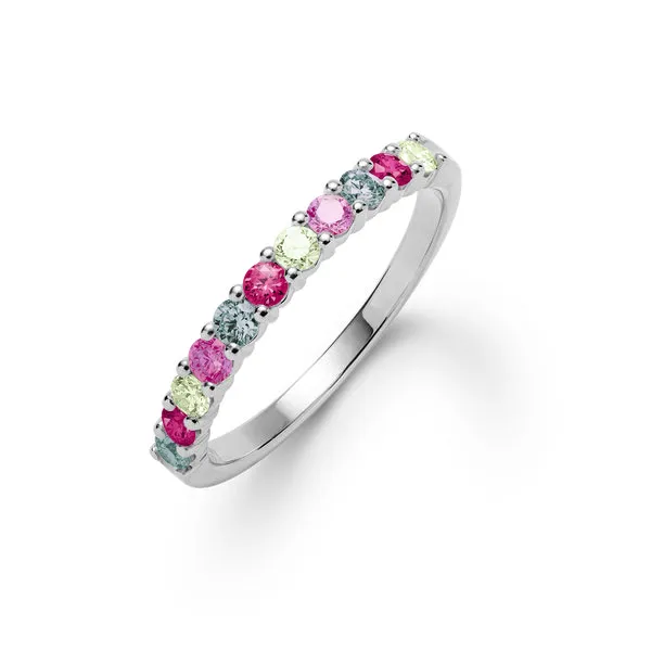 Personalized Rosecliff Birthstone Stackable Ring in 14k Gold sold by Haverhill
