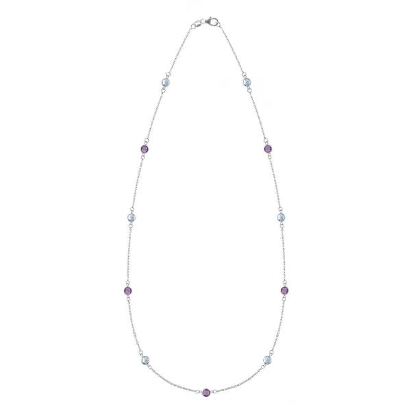 Personalized Bayberry 11 Birthstone Necklace in 14k Gold sold by Haverhill