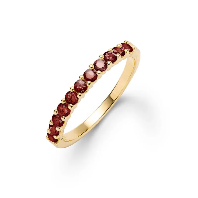 Personalized Rosecliff Birthstone Stackable Ring in 14k Gold sold by Haverhill