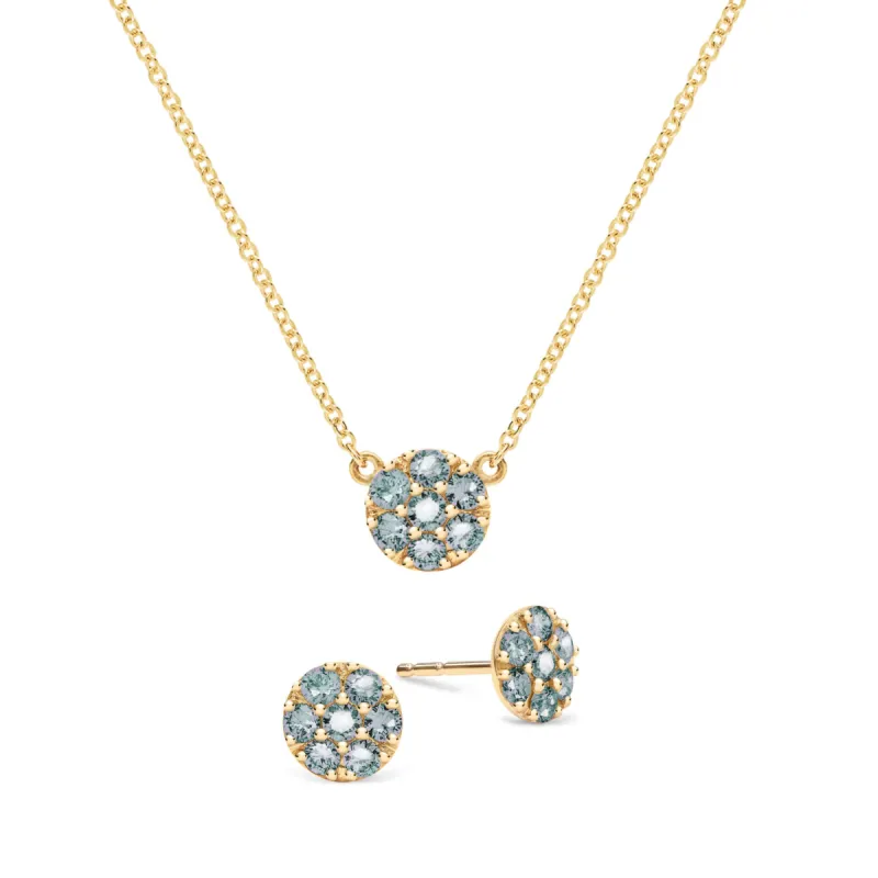 Rosecliff Alexandrite Mini Necklace and Stud Earrings Set in 14k Gold (June) sold by Haverhill