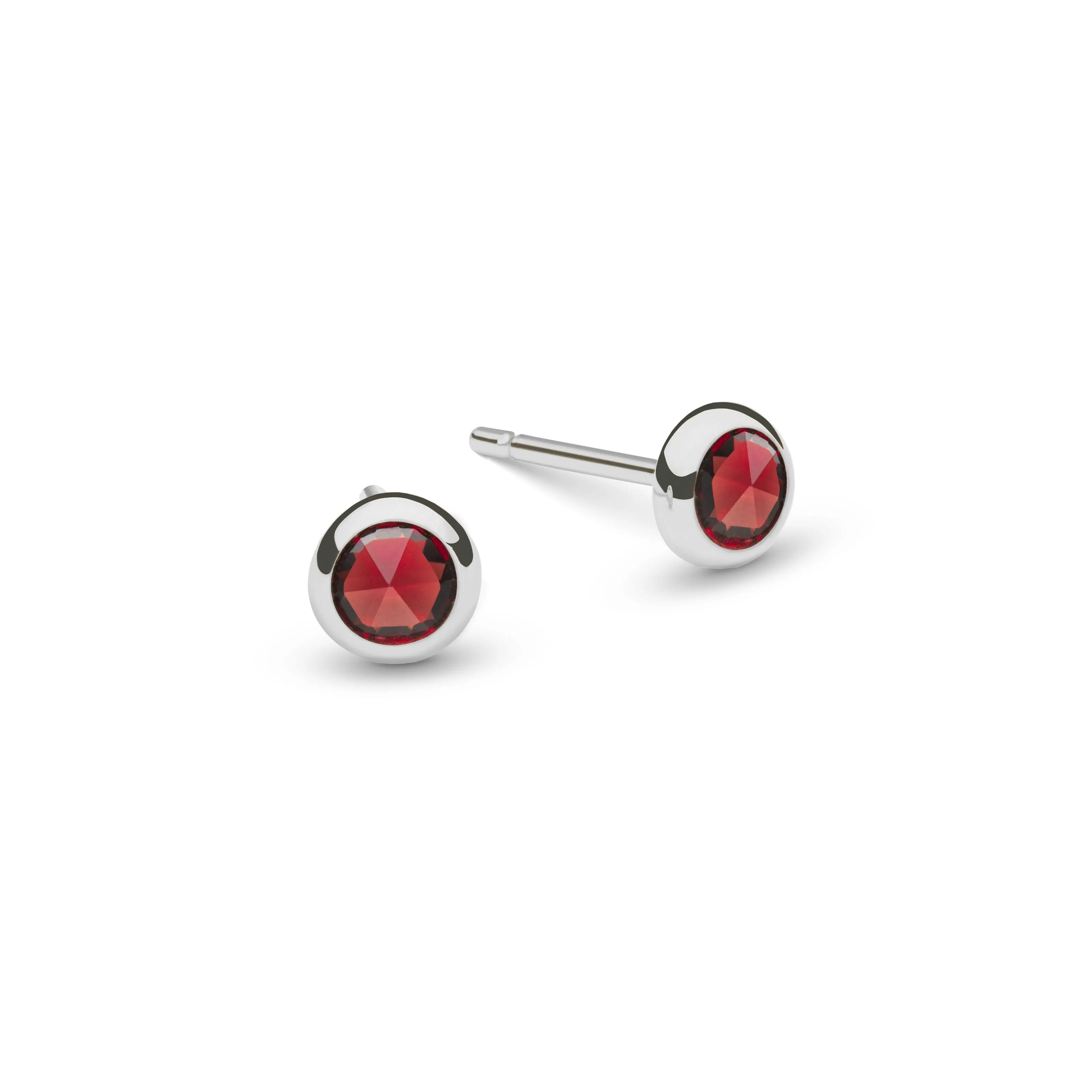 Petite Garnet Stud Earrings in 14k Gold (January) sold by Haverhill product image thumbnail 5