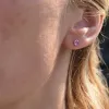 Petite Pink Sapphire Stud Earrings in 14k Gold (October) sold by Haverhill