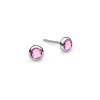 Petite Pink Sapphire Stud Earrings in 14k Gold (October) sold by Haverhill