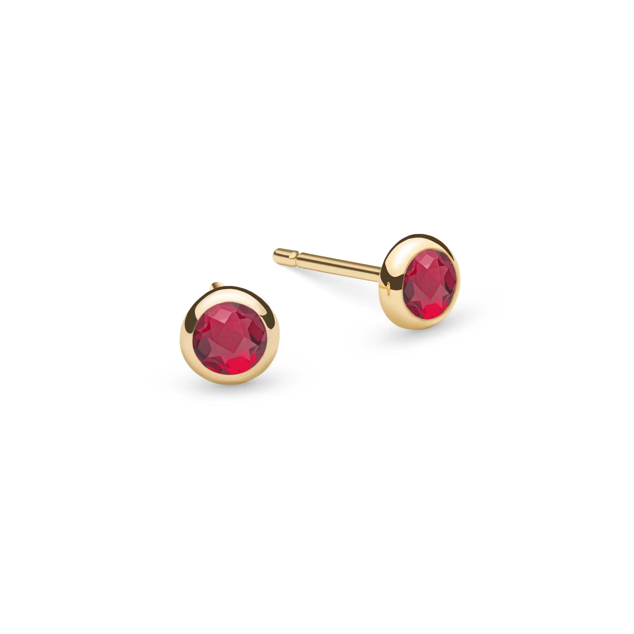 Petite Ruby Stud Earrings in 14k Gold (July) sold by Haverhill
