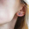Petite Sapphire Stud Earrings in 14k Gold (September) sold by Haverhill
