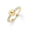 Rosecliff Letter White Topaz Ring in 14k Gold (April) sold by Haverhill