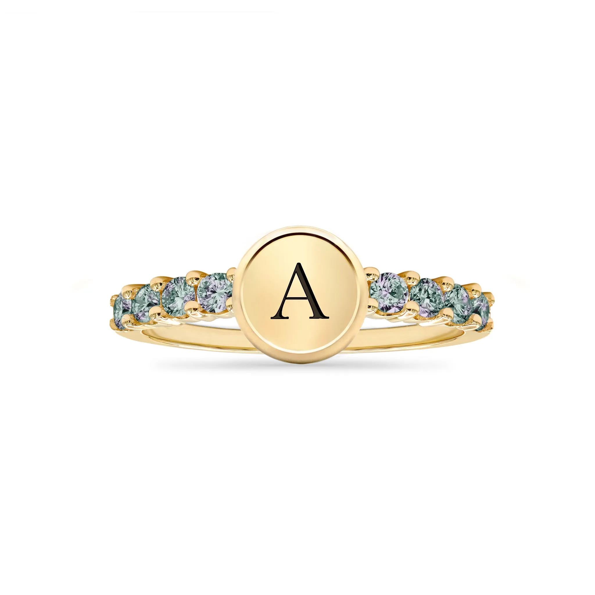 Rosecliff Letter Alexandrite Ring in 14k Gold (June) sold by Haverhill product image thumbnail 5