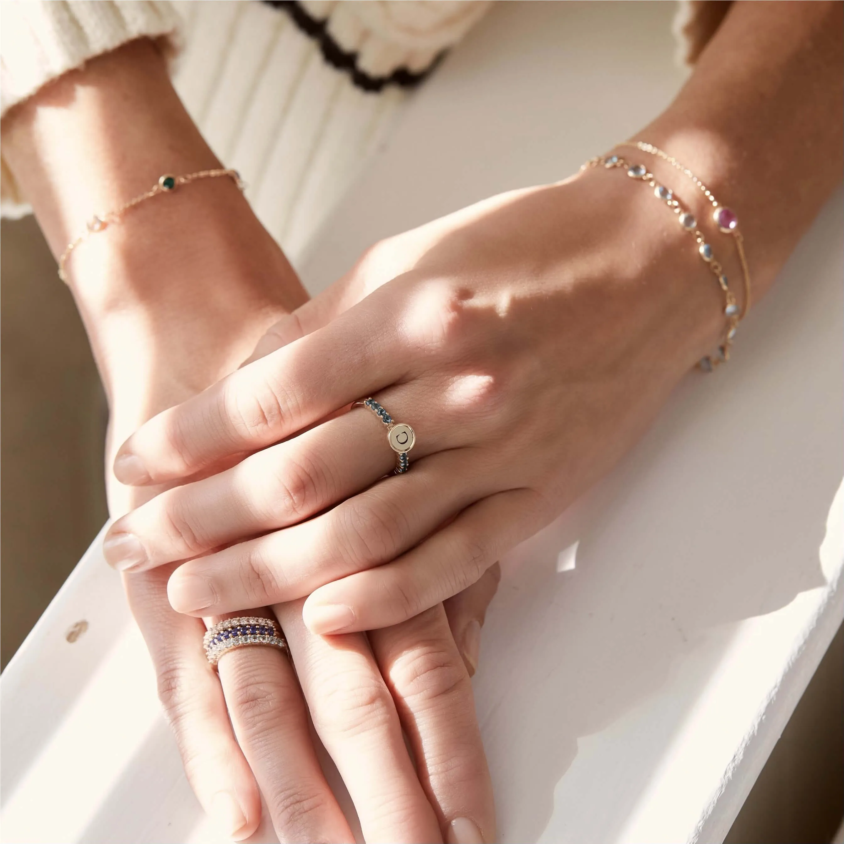 Rosecliff Letter Alexandrite Ring in 14k Gold (June) sold by Haverhill product image thumbnail 3
